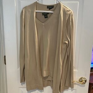 Eddie Bauer Tan Cardigan Sweater
